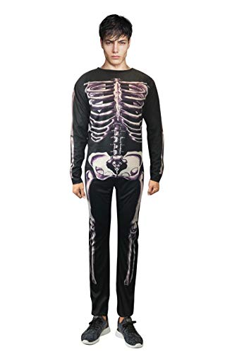 thecostumebase Donnie Darko Skelettanzug Party Kostüm für Erwachsene Fancy Jumpsuit (M), Schwarz von thecostumebase