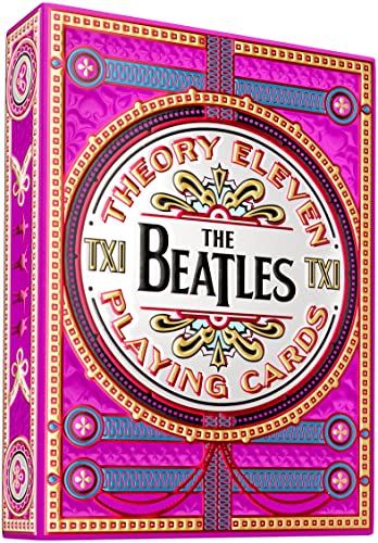 theory11 The Beatles Premium Playing Cards - Pink Deck Offiziell lizenzierte Sammelkarten von theory11