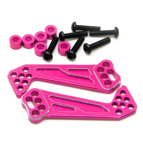 tieedhfu 2 stücke Aluminium Legierung Vorderen Stoßdämpfer Für 1/10 D4 RWD On Road Fahrzeuge Gewinde Rosa RC Auto Zubehör ersatz Teile von tieedhfu