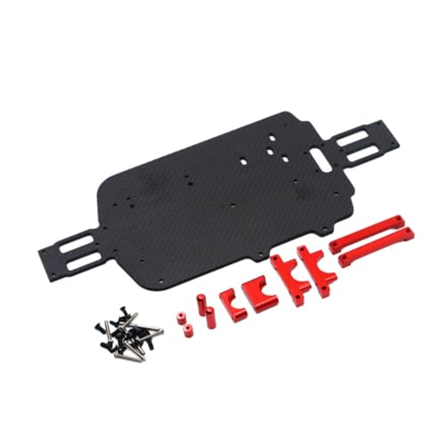 tieedhfu Aluminium Legierung RC Auto Chassis Platte Teile Für Wltoys 1/18 A949 Metall Verbesserte Chassis Für RC Auto Aluminium Legierung RC, Rot von tieedhfu