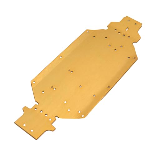 tieedhfu Chassis für 144001 Straßenfahrzeuge aus Aluminiumlegierung, zerlegen, 1 Stück, RC Autozubehör, Ersatzteile, Golden von tieedhfu