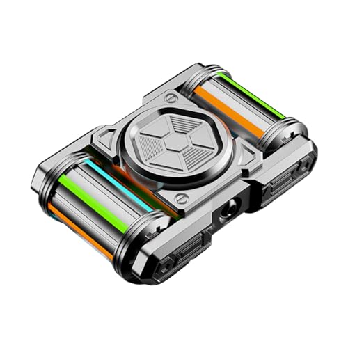 tieedhfu Präzisions Mecha Tank Gyroskop Spielzeug, neuartiges Spielzeug zum Stressabbau, Metall Stressabbau Spielzeug, Metall Spielzeug zum Stressabbau, Silber von tieedhfu