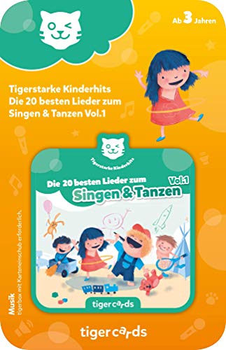 tigermedia tigercard Die 20 besten Lieder zum Singen & Tanzen Kinder Bewegung Spaß tigerbox Hörbox Hörspiel Hörbücher Musik im Kinderzimmer von tigermedia