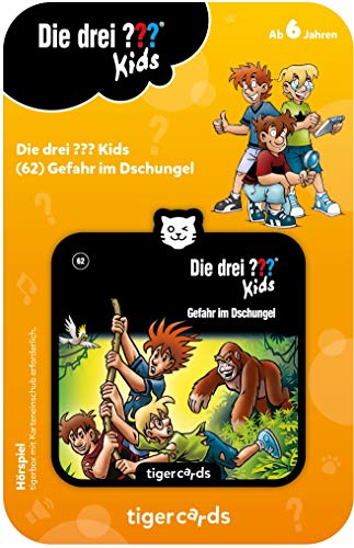 tigermedia tigercard Die drei ??? Kids Folge 62 Gefahr im Dschungel Detektiv Rätsel Geschichten tigerbox Audioplayer Kinder Hörspiel Hörbuch Musik von tigermedia