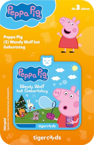 tigermedia tigercard Peppa Wutz Folge 5 Wendy Wolf hat Geburtstag Kinderunterhaltung Kleinkind tigerbox Hörbox Musikwürfel Hörspiel Hörbuch Lieder von tigermedia