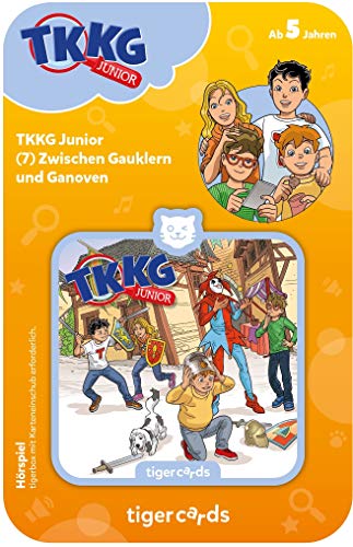 tigermedia tigercard TKKG Junior Folge 7 Zwischen Gaukler und Ganoven Detektive Jungs Mädchen tigerbox Hörbox Kinder Hörspiele Hörbücher Musik von tigermedia