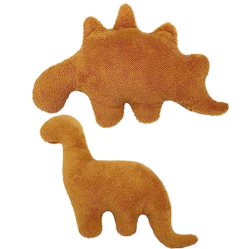 tiopeia 2 Stück Dino-Nugget-Kissen,Dino Chicken Nugget Plüschtier, Chicken Nugget Kissen Stofftier,Dino Chicken Nuggets Kissen Kuscheltier Plüschtiere für Kind von tiopeia