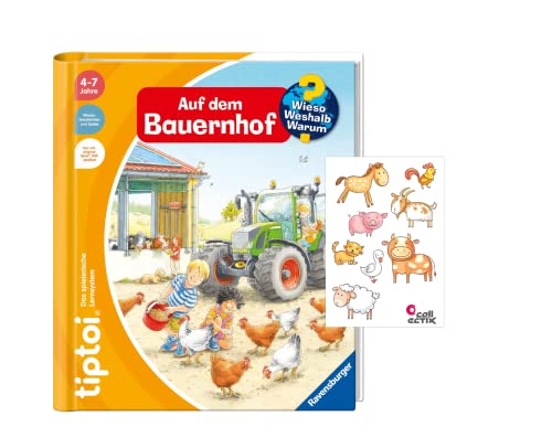 tiptoi Ravensburger Buch Wieso? Weshalb? Warum? - Entdecke den Bauernhof + Tier-Sticker von tiptoi