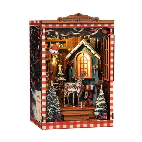 Book Nook Kit Weihnachten, DIY Book Nook Kit Weihnachten Puppenhaus Miniatur Kits Holz Buchstützen Gebäude Modell, Bücherregal Dekor Gasse Modell Bauen Mini Booknook Craft Geschenke für Freunde Book Nook Kit Weihnachten, DIY Book Nook Kit Weihnachten Puppenhaus Miniatur Kits Holz Buchstützen Gebäude Modell, Bücherregal Dekor Gasse Modell Bauen Mini Booknook Craft Geschenke für Freunde von tkerinse