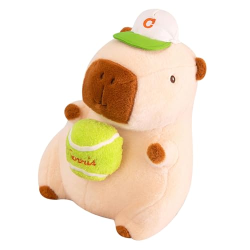 tongfeng Capybara Toys Niedlich, Capybara Plüschtiere,Plüsch Capybara Stofftier | Süßes Kuscheltier Capybara, Umarmungen Baseball Capybara Spielzeug für Kinder und Erwachsene zum Geburtstag, von tongfeng