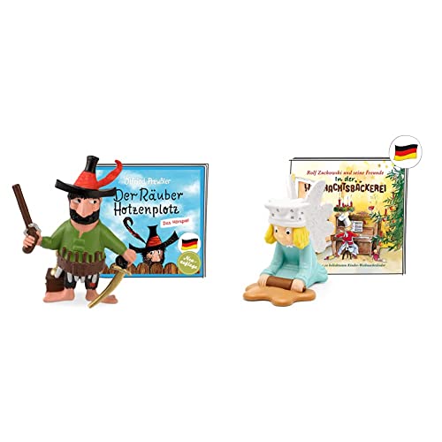 tonies 10000693 Hörfigur für Toniebox, Räuber Hotzenplotz – Der Räuber Hotzenplotz, Hörspiel & 10000304 Hörfigur für Toniebox, Weihnachtslieder: Rolf Zuckowski von tonies