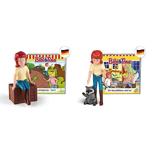 tonies Hörfiguren für Toniebox, Bibi und Tina – Die Wildpferde Teil 2 & Hörfiguren für Toniebox, Bibi und Tina – Die Waschbären sind los, Hörspiel für Kinder ab 6 Jahren, Spielzeit ca. 40 Minuten von tonies