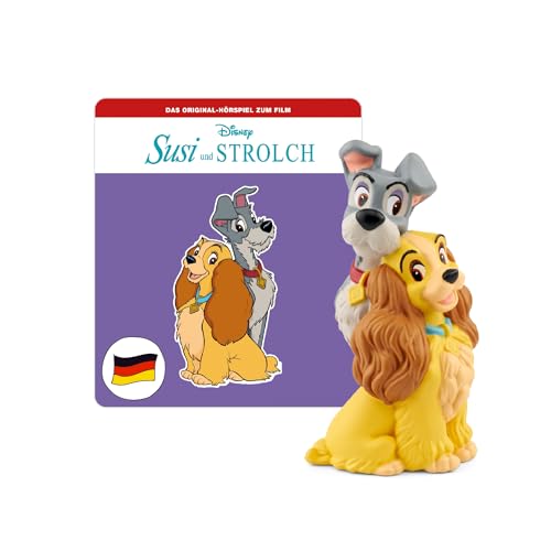 tonies Hörfiguren für Toniebox, Disney – Susi und Strolch, Hörspiel mit Liedern, für Kinder ab 4 Jahren, Spielzeit ca. 54 Minuten von tonies