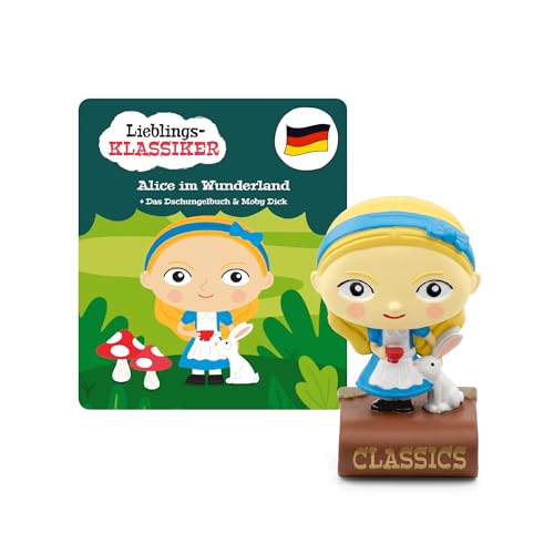 tonies Hörfiguren für Toniebox, Lieblings-Klassiker – Alice im Wunderland und Zwei weitere Klassiker, Hörbuch für Kinder ab 4 Jahren, Spielzeit ca. 60 Minuten von tonies