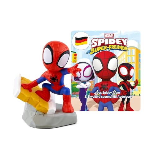 tonies Hörfiguren für Toniebox, Marvel Spidey und Seine Super-Freunde – Das Spidey Team & 3 weitere spannende Abenteuer, Hörspiel für Kinder ab 4 Jahren, Spielzeit ca. 57 Minuten von tonies