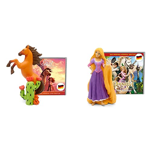 tonies Hörfiguren für Toniebox, Spirit – Frei und Ungezähmt, Hörspiel für Kinder ab 3 Jahren, Spielzeit ca. 61 Minuten & Hörfiguren für Toniebox, Disney Rapunzel, ab 4 Jahren, ca. 57 Minuten von tonies