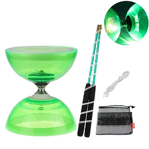 tooloflife Professionelles Kugellager Diabolo mit 10m Seil + Stange + Netztasche, chinesisches Yoyo Spielzeug von tooloflife