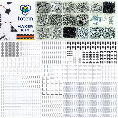 Totem XL Maker Kit ist ein perfektes Mechaniksystem für den Bau von Prototypen, den Rahmenbau, Roboter und Heimwerkerprojekte. Konstruktionssystem mit schneidbaren Teilen. von totem maker