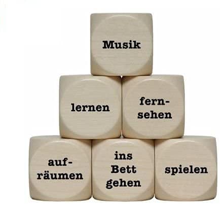 „Kinder, was tun?“ Holzwürfel 30 mm - 1 Stück „Kinder, was tun?“ Holzwürfel 30 mm - 1 Stück von toys-for-all