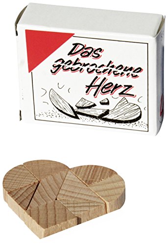 Das gebrochene Herz - Mini Holz Puzzle Knobelspiel Geduldspiel Klassiker Minipuzzle von toys-for-all