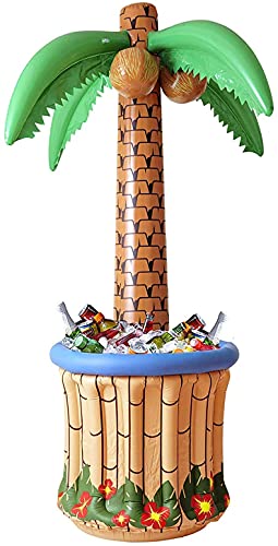 trendmile Premium Palme mit aufblasbarem Kühlgerät 182 cm Höhe u Circa 64 cm Durchmesser, Beachparty, Mottoparty, Getränkekühler, Flaschenkühler, Kühlgerät von trendmile