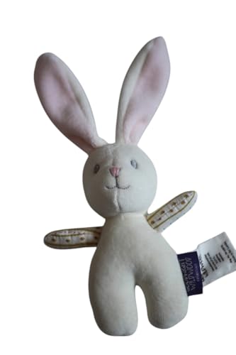 Plüschtier Hase mit Quieker – Kuscheltier für Babys und Kleinkinder, 100% Baumwolle, 7 cm x 15 cm, fördert die sensorische Entwicklung, ideal zum Spielen und Kuscheln, bringt Freude ins Kinderzimmer von trullala