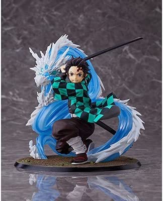 Démon Slayer Figur Kamado Tanjirou Anime Action Modell Puppe Spielzeug 1/8 Water Breathing Version Figur GK Statue Erwachsene zum Sammeln Modell Geschenk 25 cm von tshy