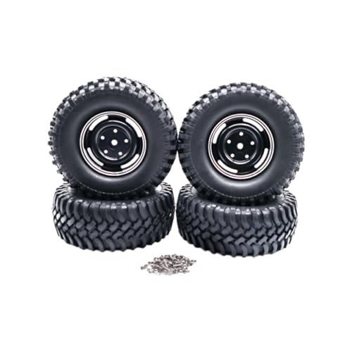 tuwiwol 4 stücke 1/12 Kunststoff Rad Felgen Reifen Für RGT136100 Crawler Tragen beständig RC Auto Zubehör Ersatz Teile RC Upgrade Teil, Schwarz von tuwiwol