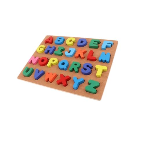 tuwiwol Aus Holz gefertigte Alphabet Puzzles – geruchlos, kein Grat, besonderes Geburtstagsgeschenk, Großbuchstaben, Holzpuzzles, Spielzeug, Neujahr von tuwiwol