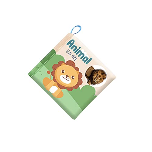tuwiwol Baby Tuch Buch Früchte Tiere Erkennen Infant Kinder Frühe Bildung Sound Papier Stoff Reißfest Lernen Spielzeug, Tiere von tuwiwol