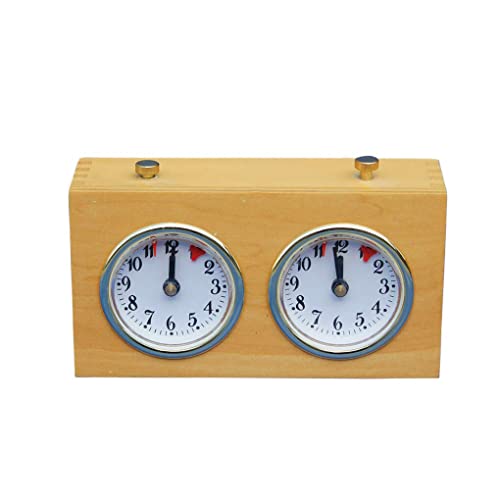 tuwiwol Internationaler Schach Timer, analoge Uhr, Count Up Down, Stoppuhr, Timing Tool, Wettkampfuhren, keine Batterie erforderlich von tuwiwol