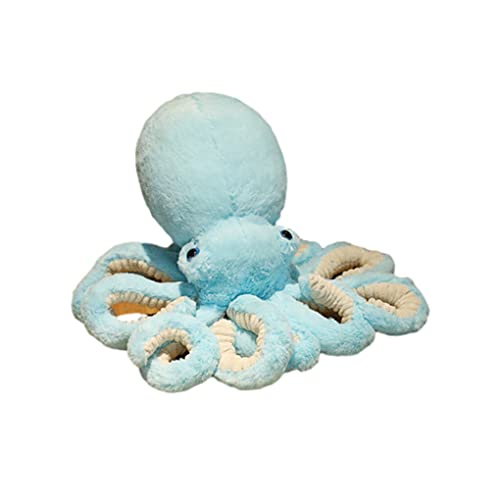 tuwiwol Oktopus Plüschtiere Puppen Stofftier Kissen Tier lebensechte weiche Simulation Heimdekoration für Babykissen Weihnachten, Blau, 30cm von tuwiwol