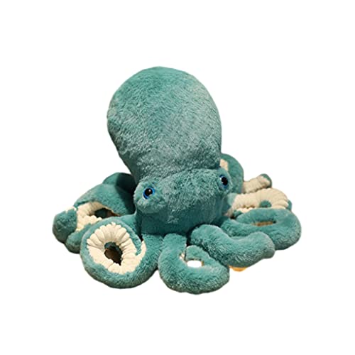 tuwiwol Oktopus Plüschtiere Puppen Stofftier Kissen Tier lebensechte weiche Simulation Heimdekoration für Babykissen Weihnachten, Grün, 30cm von tuwiwol