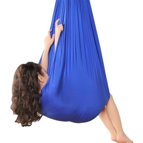 Therapieschaukel , Aerial Yogatuch,Sensory Full Body Socks For Adults Autism, Full Body Wrap Stretchy Breathable Sensorische Schaukel For Stress Reduction With Autism(Blue,150x280CM/59x110in) von tylxayoxa