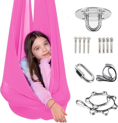 tylxayoxa Dehnbare Sensorische Ganzkörpersocke Kinder, Ganzkörperwickel, Dehnbare, Atmungsaktive Body Sox Zur Stresslinderung Für Kinder, Erwachsene, Autismus, Selbstbeherrschung(Pink 1) von tylxayoxa