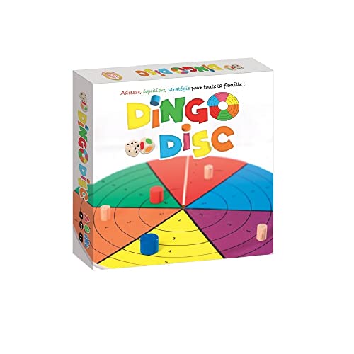 UDC Editions Capucines – Dingo Disc – Geschicklichkeitsspiel, Gleichgewicht, Strategie und Geschicklichkeit – +5 Jahre – 20' – 2 bis 6 Spieler mehrfarbig von udc