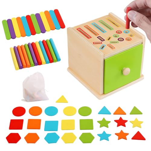 ueslwser Montessori Spielzeug ab 1 Jahr Jungen Mädchen, 3 in 1 Holzspielzeug ab 1 Jahr, Farbe Form Sortierspiel Motorikspielzeug Baby Geschenk für Kinder ueslwser Montessori Spielzeug ab 1 Jahr Jungen Mädchen, 3 in 1 Holzspielzeug ab 1 Jahr, Farbe Form Sortierspiel Motorikspielzeug Baby Geschenk für Kinder von ueslwser