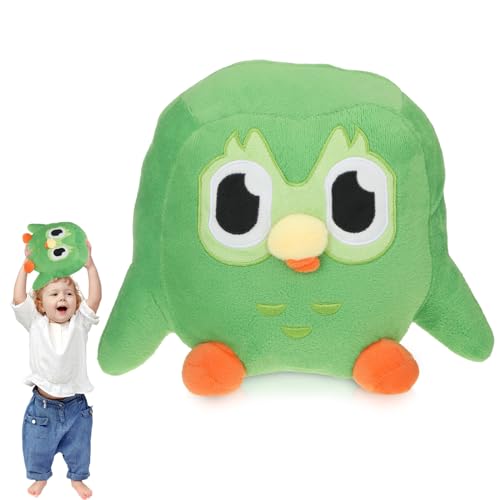 Green Owl Plush Grüne Eule Plüschtier, Weiche Cartoon Eule Wurfkissen, Niedliche Tiere Plüsch Puppe für Kinder Heimdekoration Geburtstagsgeschenk Wohndekorationen Partygeschenke von uinnossvc