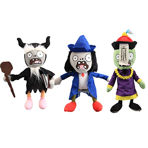 uiuoutoy 3 Stück Zombies Plüsch Spielzeug Plüschtiere Blau Wizard Zombie Schwarz Zauber Zombie Kuscheltiere Stofftier von uiuoutoy