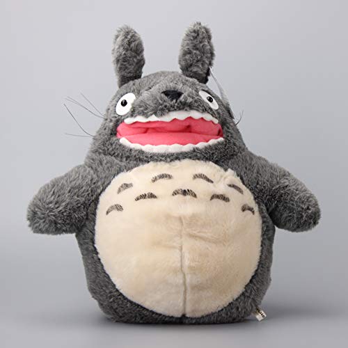 uiuoutoy Totoro Plüsch Kissen Katze Kuscheltier Stofftier Sofa Dekokissen Anime Baumwolle Spielzeugkissen Geschenk (Red Mouth Totoro) von uiuoutoy