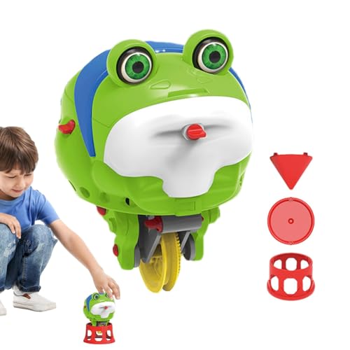 Seiltanz-Spielzeug, Gyroskop-Einrad - Neuartiges Frosch-Laufspielzeug - Niedliches ausgewogenes Frosch-Fingerspitzen-Gyroskop, pädagogisches Balance-Roboterspielzeug für Jungen und Mädchen, Familienab von ulapithi