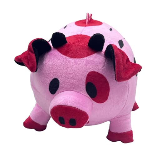 ulapithi Fat Nuggets Plush, Fat Nuggets Hazbins Hotel, Fat Plüsch-Umarmungskissen, Helluva Boss Rosa Schwein Plüschtiere, Süßes Schweinchen-Plüschkissen Geschenke Für Kinder, 18cm von ulapithi