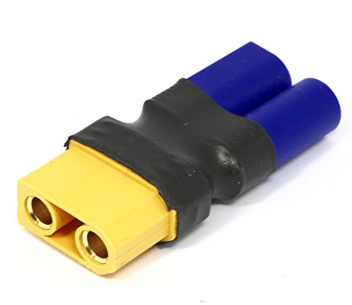 VUNIVERSUM 1 Stück Premium Adapter XT90 Buchse Female auf EC5 Stecker Male Hochstromstecker Goldstecker Adapterkabel für Lipo Akku Batterie Modellbau von VUNIVERSUM