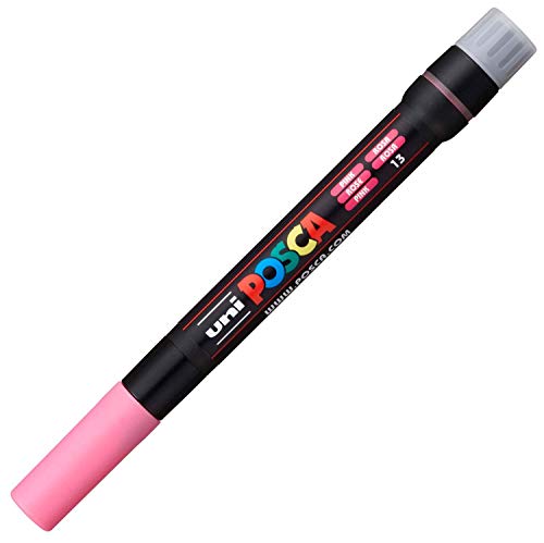 uni-ball 181628 - POSCA Marker mit Pinselspitze, rosa von Uni-Ball