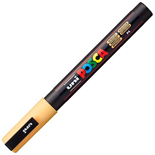 uni-ball 186520 - POSCA Marker mit feiner Rundspitze, 0,9-1,3 mm Strichstärke, apricot von uni-ball