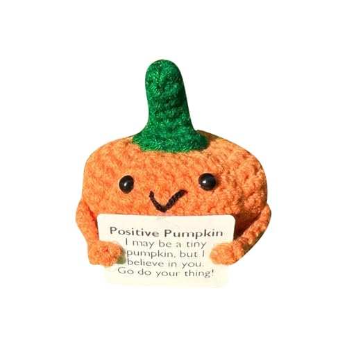 unilarinna Handgemachte Häkelte Emotionale Unterstützung Kürbis Mini Positive Kürbis Geschenk Kürbis Ornamente Liebhaber Geschenk Herbst Dekor Für Halloween Weihnachten Thanksgiving Ornament Geschenk von unilarinna