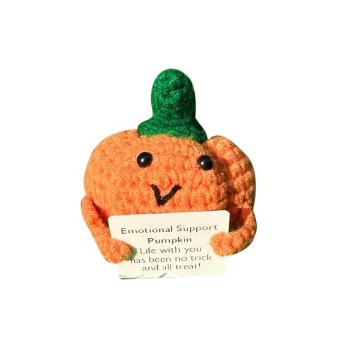 unilarinna Handgemachte Häkelte Emotionale Unterstützung Kürbis Mini Positive Kürbis Geschenk Kürbis Ornamente Liebhaber Geschenk Herbst Dekor Für Halloween Weihnachten Thanksgiving Ornament Geschenk von unilarinna