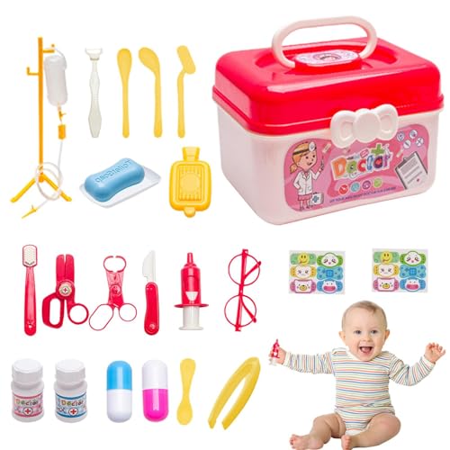 usefulbeauty Doktor-Spielset für Kinder, 23-teiliges Arzt-Spielset mit Stethoskop, Lernspielzeug Doktor Playset, Rollenspielzeug, Doctor Playset für Mädchen ab usefulbeauty Doktor-Spielset für Kinder, 23-teiliges Arzt-Spielset mit Stethoskop, Lernspielzeug Doktor Playset, Rollenspielzeug, Doctor Playset für Mädchen ab von usefulbeauty