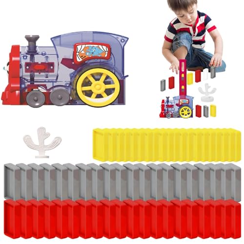 usefulbeauty Eisenbahn-Bausteine-Set, elektrisches Eisenbahn-Spielzeugset | Automatisches Blockbau-Zugspielzeug mit Licht und Ton - Spielzeugset zum automatischen Verlegen von Ziegelsteinen für Kinder von usefulbeauty