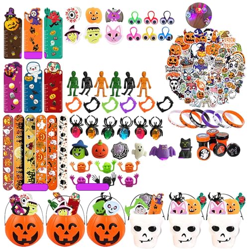 usefulbeauty Halloween Fidget Toys Set,Halloween Squeeze Toys für Kinder | 134 Stück Halloween Fidget Sensory Pop Toys Packs für Kinder | Halloween-Partygeschenke, Halloween-Leckerli-Taschen, von usefulbeauty